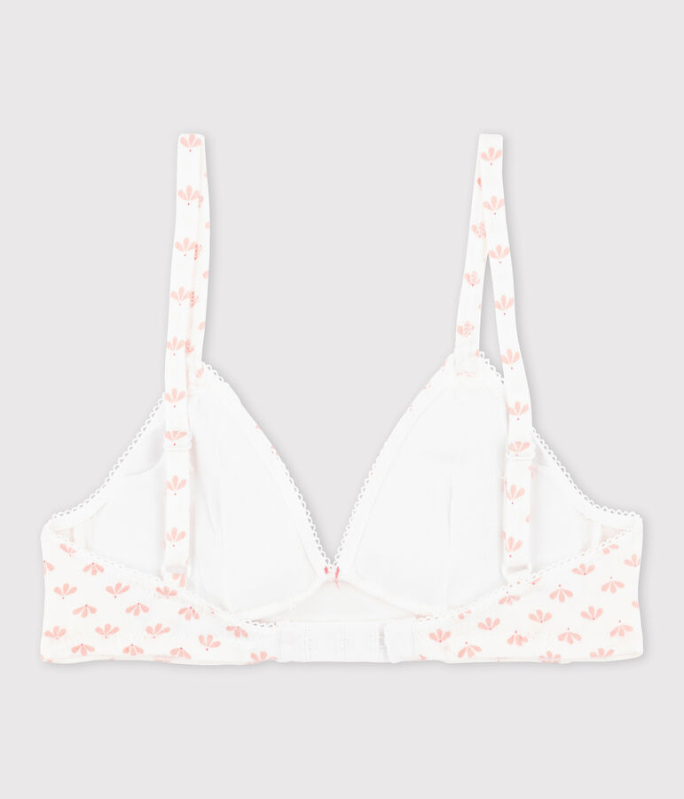 Girl&rsquo;s print padded bandeau bra white/pink/multicolor