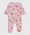 Babies' floral-print tube knit pyjama suit JOLI pink/MULTICO white