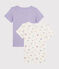 Girls' Bird Print Short-sleeved T-Shirt - 2-Piece Set variante 1