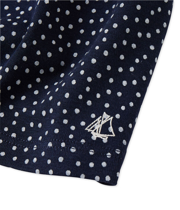 Baby girls' printed tee blue/white