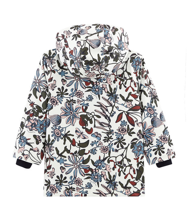 Girls' Printed raincoat white/multicolor