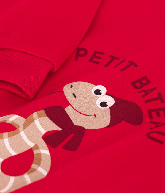 Little boys' fleece sweatshirt CORRIDA red