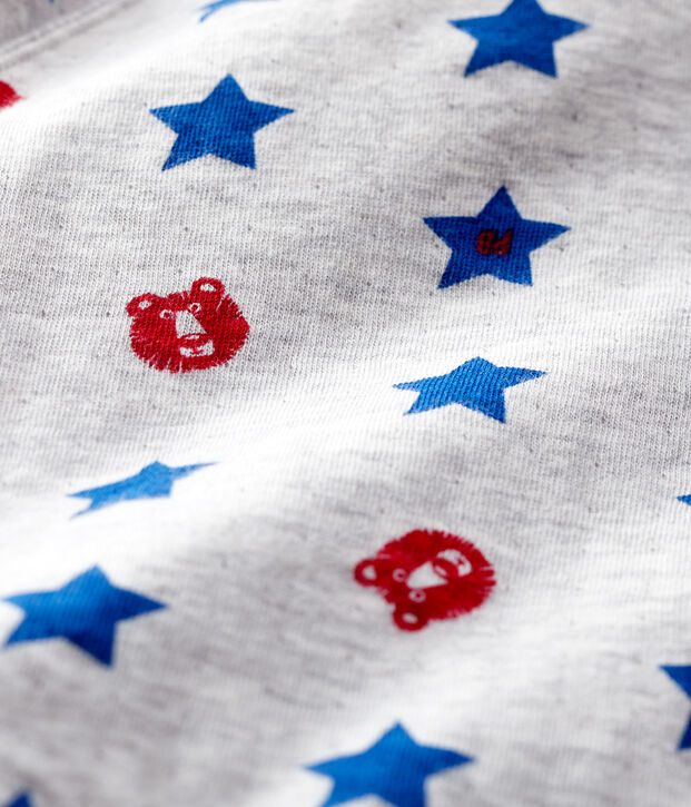 Baby boy's tubular knit sweatshirt grey/multicolor