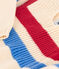 Babies' Striped Knitted Cotton Jumper AVALANCHE white/MULTICO