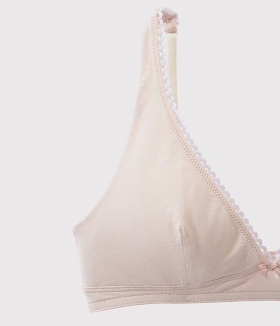 Women's Stretch Cotton Bra FLEUR pink