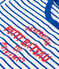 Children's Stripy Unisex Cotton T-Shirt MARSHMALLOW white/PERSE blue