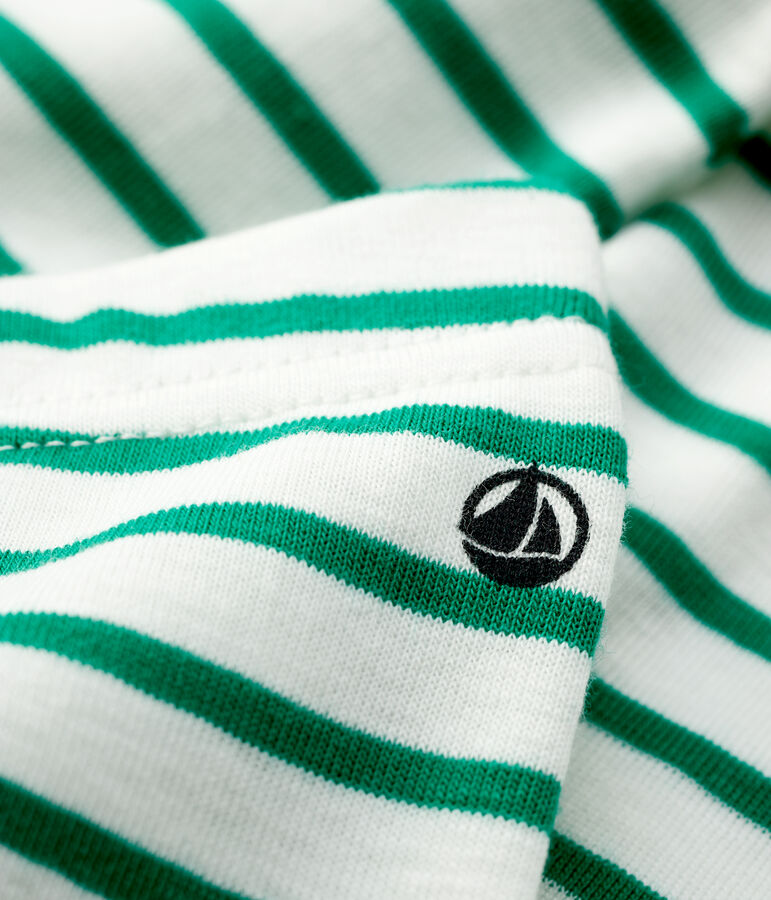 Babies' Cotton Leggings white/green