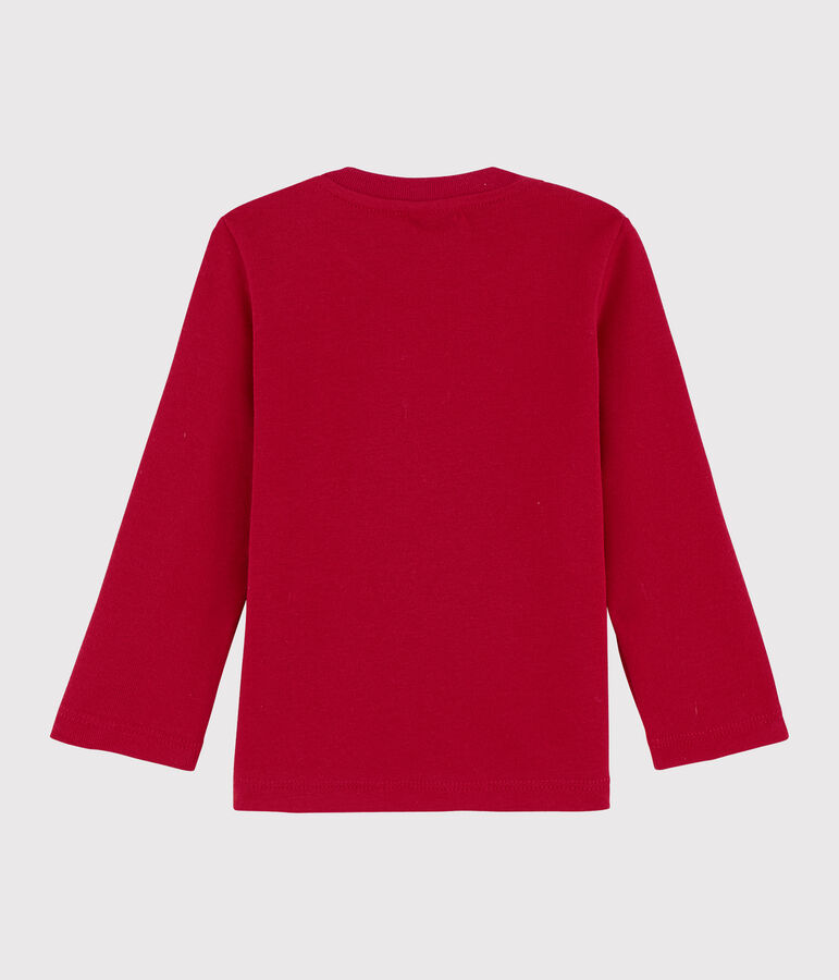 Baby Boys' Long-Sleeved Cotton T-shirt red