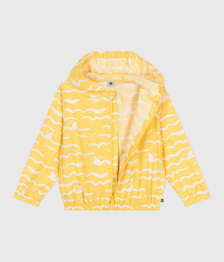Children's Ultra-lightweight Windbreaker ORGE yellow/MARSHMALLOW white