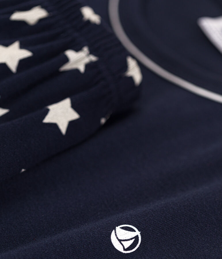 Boys' Starry Cotton Short Pyjamas blue/white