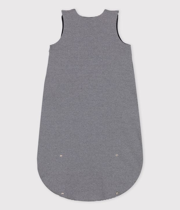 Striped cotton baby sleeping bag TOG 0.5 blue/white