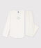 Girls' Small Heart Pattern Cotton Pyjamas MARSHMALLOW white/HERBIER
