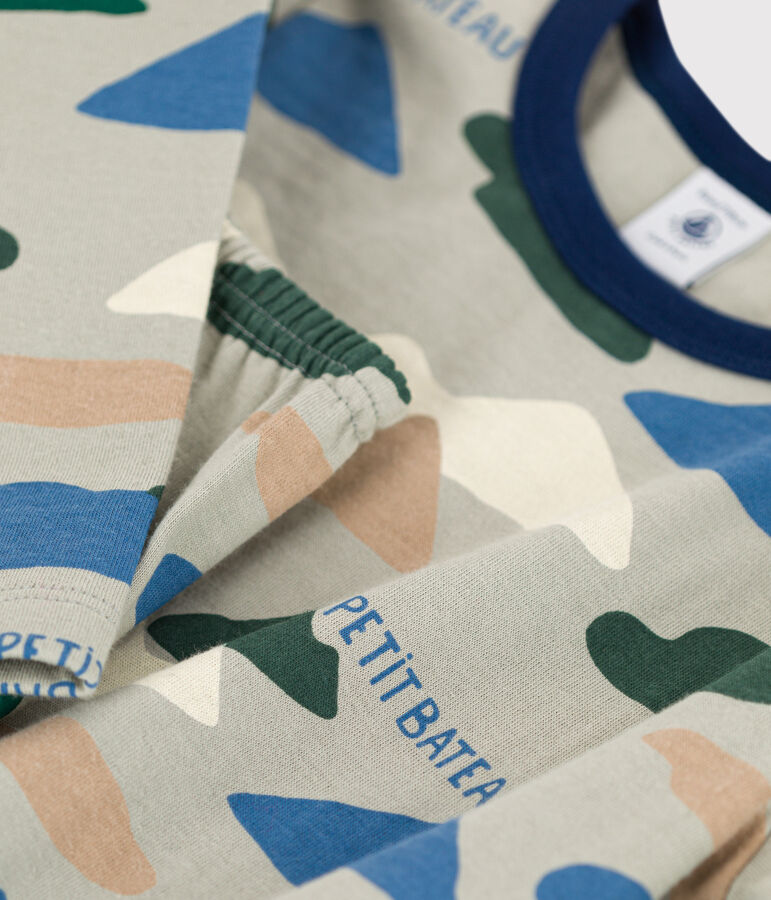 Boys' Tube Knit Pyjamas grey/multicolor