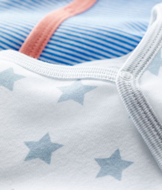 Stripy and Starry Print Cotton Sleepsuits - 2-Pack variante 1