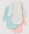 Baby girls' long-sleeved bodysuit - Set of 3 variante 1