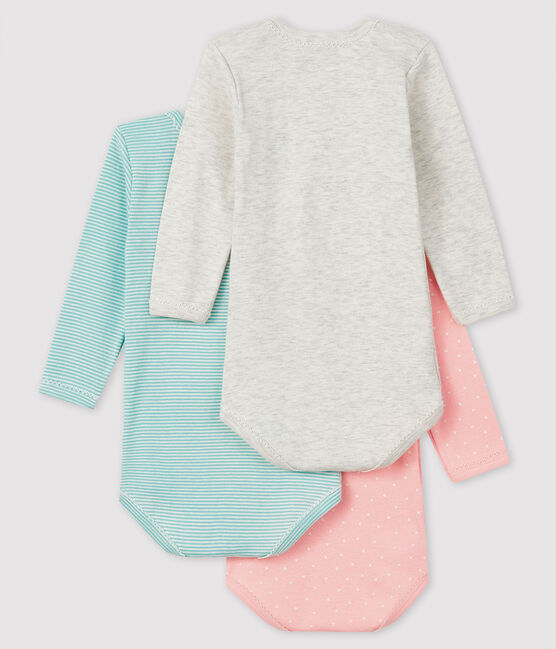 Baby girls' long-sleeved bodysuit - Set of 3 variante 1