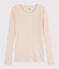 Women's wool and cotton blend T-shirt FLEUR pink