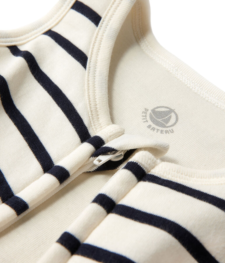 Baby's striped sleeping bag white/blue