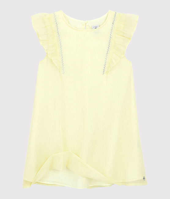 Girls' Crêpe Formal Dress CITRONEL yellow