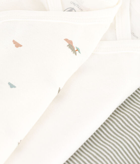 Wrapover Short-Sleeved Printed Cotton Bodysuits - Pack of 3 variante 1