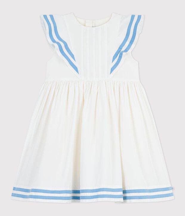 Children's sleeveless cotton dress white