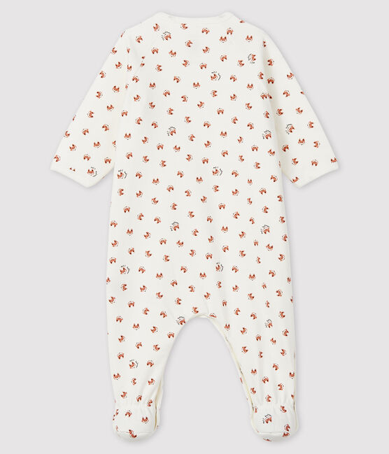 Babies' Fox Print Fleece Sleepsuit MARSHMALLOW white/MULTICO white