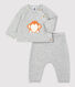 Babies' Organic Knitted Jacquard Clothing - 2-Piece Set