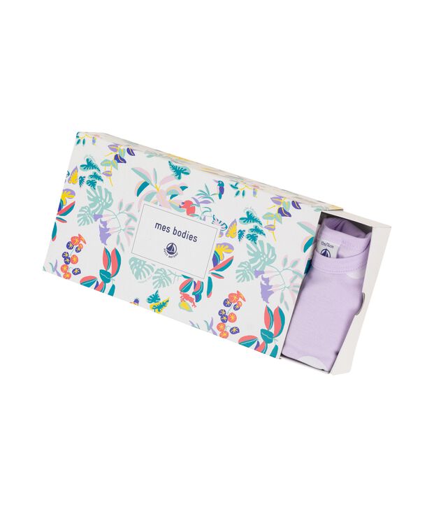 Baby girls' long-sleeved bodysuit - Set of 5 multicolor