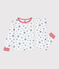 Children's star print cotton pyjamas MARSHMALLOW white/ALASKA blue