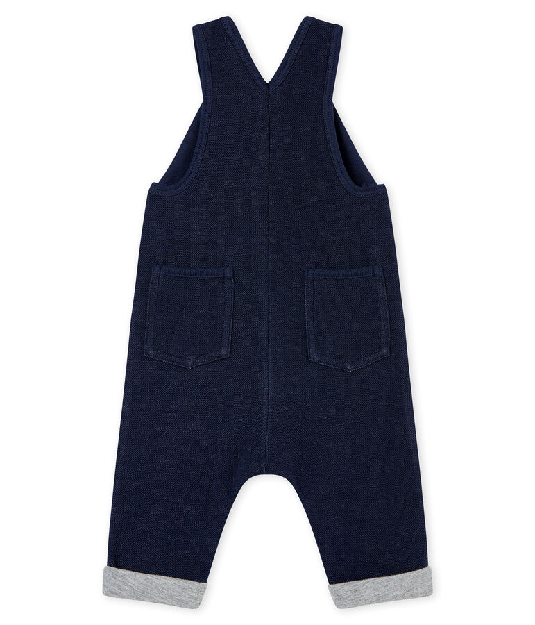 Baby boy's jersey dungarees blue