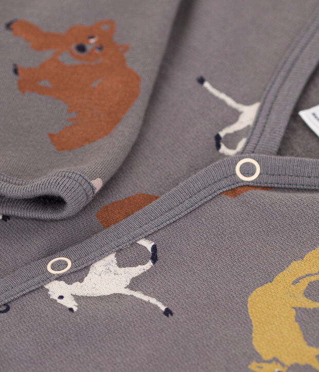 Animal Patterned Fleece Pyjamas grey/multicolor