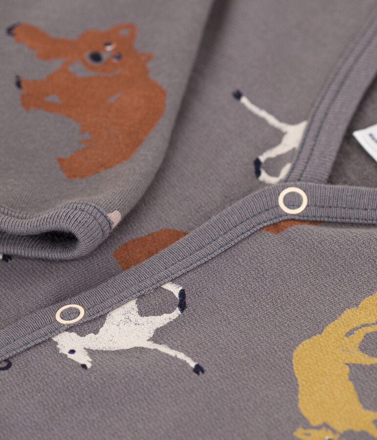 Animal Patterned Fleece Pyjamas grey/multicolor