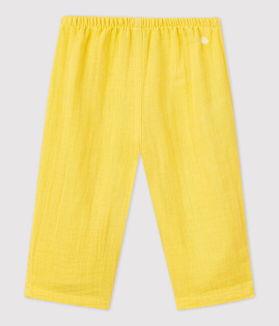 Babies' Organic Cotton Gauze Trousers ORGE yellow