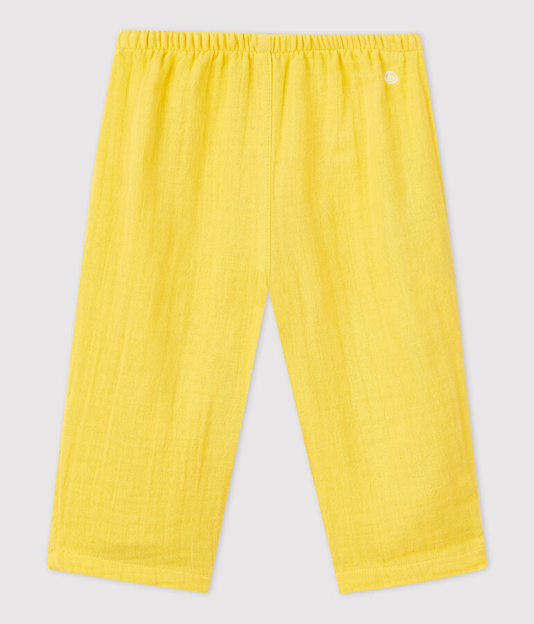 Babies' Organic Cotton Gauze Trousers yellow