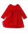 Baby Girls' Long-Sleeved Dual Material Dress TERKUIT red/OR yellow