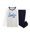Boys' Velour Pyjamas SMOKING blue/MULTICO white
