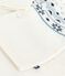Babies' 2-piece knitted outfit with a jacquard knit cardigan MARSHMALLOW blue/SOIR