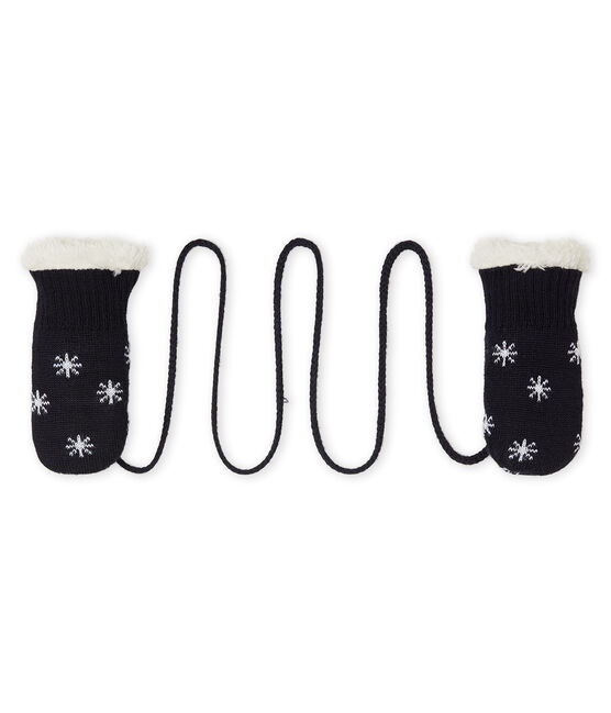 Baby Boys' Sherpa-Lined Mittens SMOKING blue/MARSHMALLOW white
