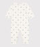 Babies' frog pattern cotton pyjamas MARSHMALLOW white/MULTICO white