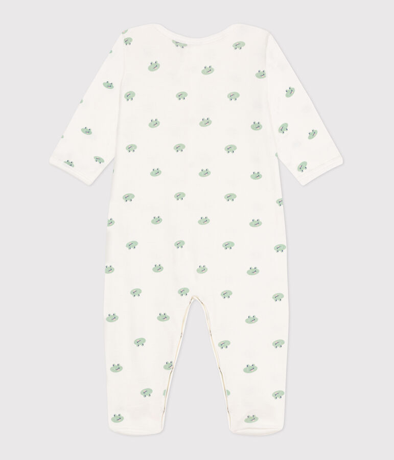 Babies' frog pattern cotton pyjamas white/multicolor