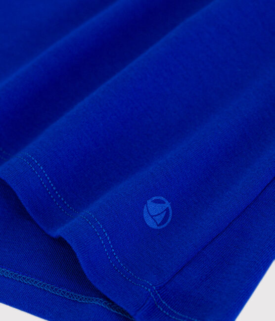 Women's Iconic plain cotton T-shirt SURF blue