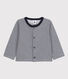 Babies' Pinstriped Thick Jersey Cardigan