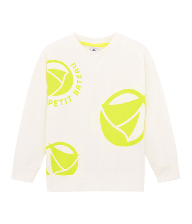 Girl - Boy's Sweatshirt white/yellow