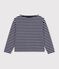 Women's long-sleeved cotton Breton top blue/white