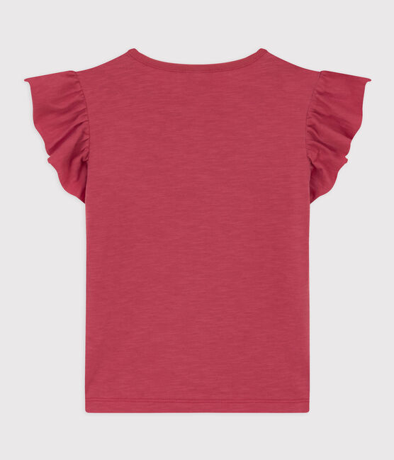 Girls' Short-Sleeved Cotton T-Shirt PAPI pink