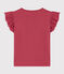 Girls' Short-Sleeved Cotton T-Shirt PAPI pink