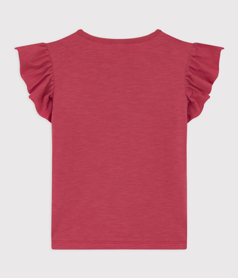 Girls' Short-Sleeved Cotton T-Shirt pink