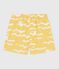 Babies' shark print swim shorts ORGE yellow/MARSHMALLOW white