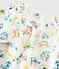 Girls' Springtime Floral Tubular Knit Pyjamas MARSHMALLOW white/MULTICO white
