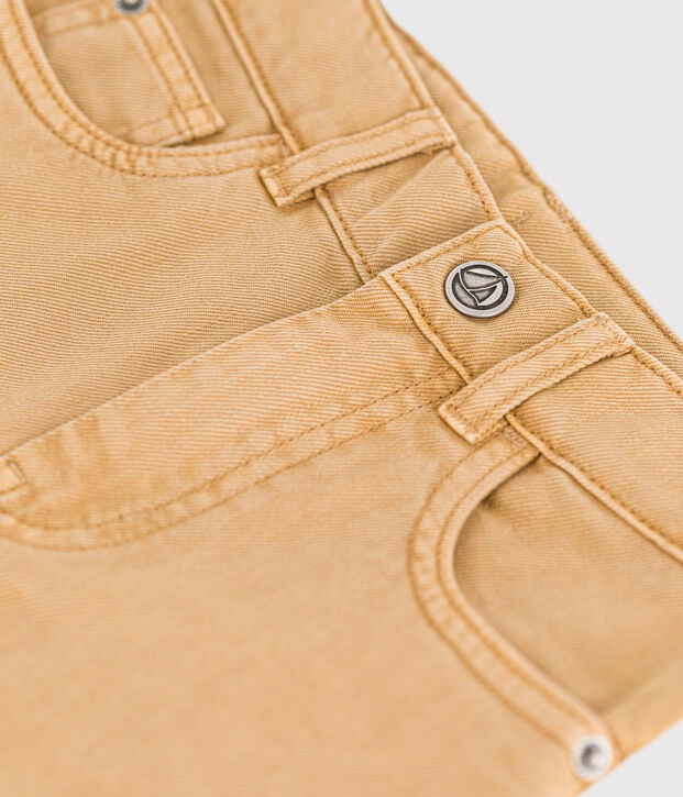 Boys' denim trousers beige